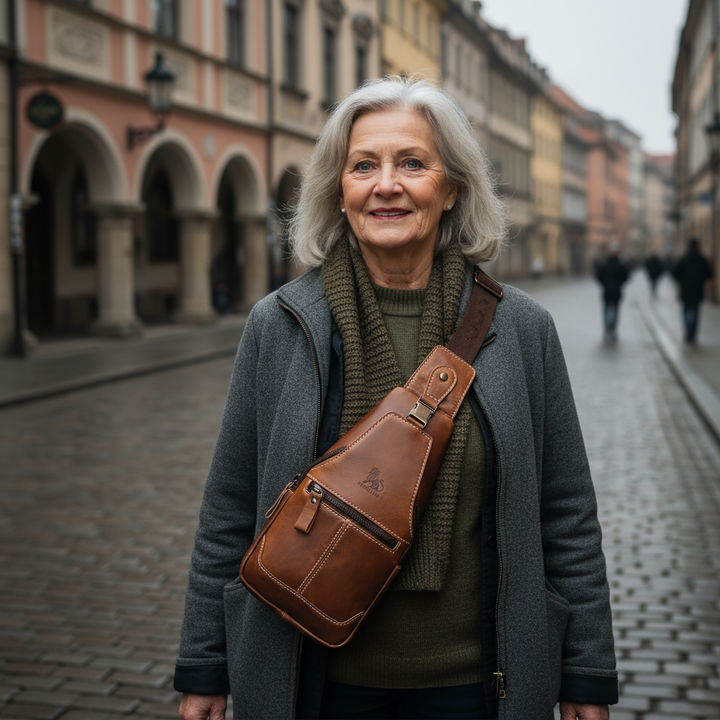 Leon Leather Chest Bag