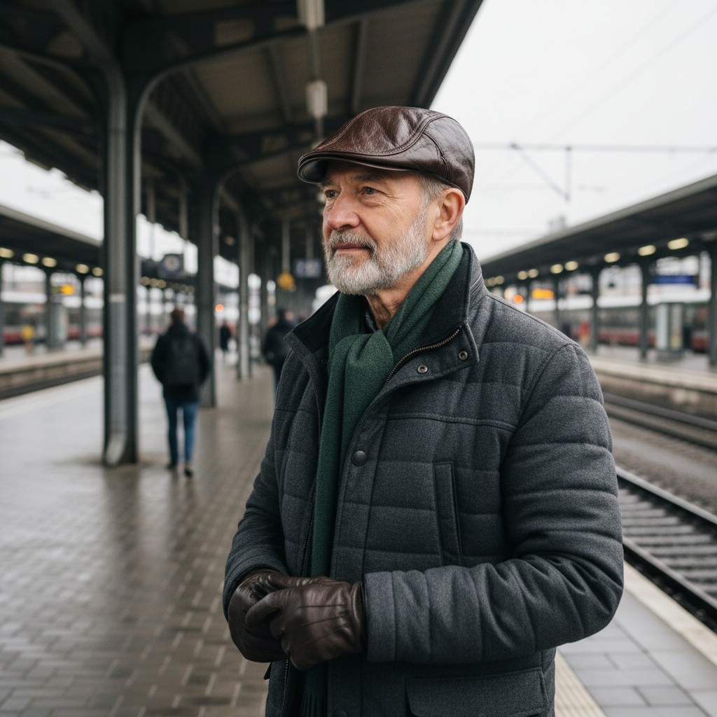 Hanz Leather Driver Cap