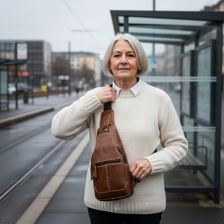 Leon Leather Chest Bag